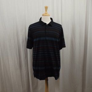 Travis Mathew Mens Golf Polo Shirt XL X-Large Black Red Blue Short Sleeve